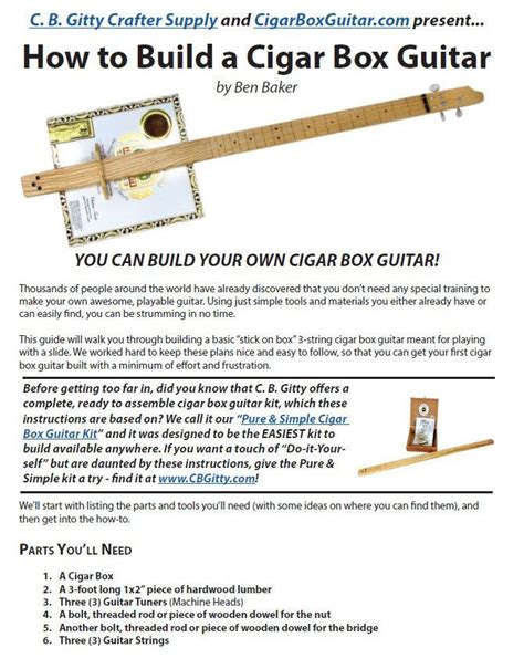 cigar box electric guitar plans|make acoustic cigar box guitar.